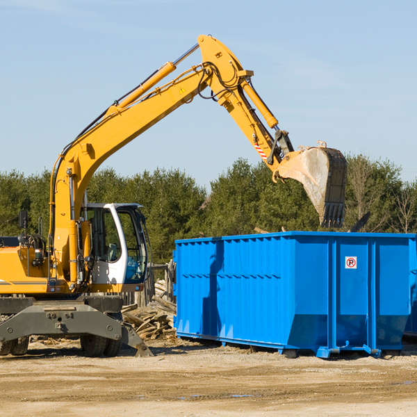 are there any restrictions on where a residential dumpster can be placed in Smoot